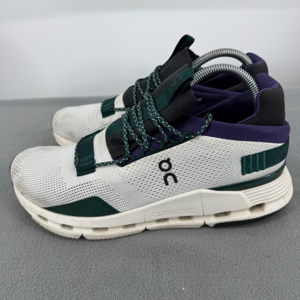 On Cloudnova Womens 10 Shoes White Violet Green CloudTec Sneakers 11.99626